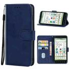 Leather Phone Case For Kyocera Basio 4(Blue) - 1