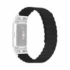 For Fitbit Charge 2 Silicone Magnetic Watch Band(Black) - 1