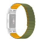 For Fitbit Charge 2 Silicone Magnetic Watch Band(Army Green) - 1