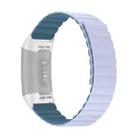 For Fitbit Charge 3 / 4 Silicone Magnetic Watch Band(Peacock Blue) - 1