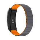 For Huawei Band B6 Silicone Magnetic Watch Band(Grey Orange) - 1