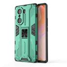 For Honor 60 Supersonic PC + TPU Phone Case with Holder(Green) - 1