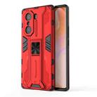 For Honor 60 Supersonic PC + TPU Phone Case with Holder(Red) - 1