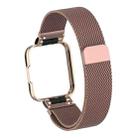 For Xiaomi Redmi Watch 2 Milanese Magnetic Metal Watchband(Rose Red) - 1