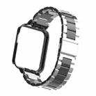 For Xiaomi Mi Watch Lite / Redmi Watch Three-Bead Metal Watchband(Silver+Black) - 1