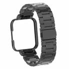 For Xiaomi Redmi Watch 2 Three-Bead Metal Watchband(Black) - 1