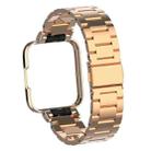 For Xiaomi Redmi Watch 2 Three-Bead Metal Watchband(Rose Gold) - 1