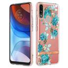 For Motorola Moto E7 Power / Moto E7i Power Flowers and Plants Series IMD TPU Phone Case(Blue Rose) - 1