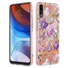 For Motorola Moto E7 Power / Moto E7i Power Flowers and Plants Series IMD TPU Phone Case(Purple Peony) - 1