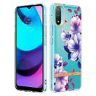 For Motorola Moto E20 / E30 / E40 Flowers and Plants Series IMD TPU Phone Case(Purple Begonia) - 1