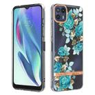 For Motorola Moto G50 5G Flowers and Plants Series IMD TPU Phone Case(Blue Rose) - 1