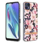 For Motorola Moto G50 5G Flowers and Plants Series IMD TPU Phone Case(Pink Gardenia) - 1