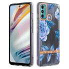 For Motorola Moto G60 / G40 Fusion Flowers and Plants Series IMD TPU Phone Case(Orchid Peony) - 1