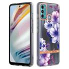 For Motorola Moto G60 / G40 Fusion Flowers and Plants Series IMD TPU Phone Case(Purple Begonia) - 1