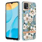 For OPPO A15 / A15S Flowers and Plants Series IMD TPU Phone Case(Green Gardenia) - 1