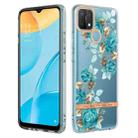 For OPPO A15 / A15S Flowers and Plants Series IMD TPU Phone Case(Blue Rose) - 1