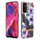 For OPPO A74 5G / A93 5G / A54 5G / A93S 5G Flowers and Plants Series IMD TPU Phone Case(Purple Begonia) - 1