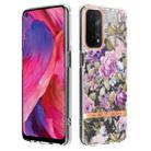 For OPPO A74 5G / A93 5G / A54 5G / A93S 5G Flowers and Plants Series IMD TPU Phone Case(Purple Peony) - 1