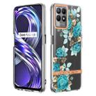 For OPPO Realme 8i Flowers and Plants Series IMD TPU Phone Case(Blue Rose) - 1