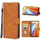 Leather Phone Case For OPPO Realme 7 Asia Version(Brown) - 1