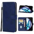 Leather Phone Case For OPPO Realme Q3t(Blue) - 1