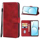 Leather Phone Case For OPPO Realme X50T(Red) - 1