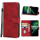 Leather Phone Case For OUKITEL K15 Plus(Red) - 1