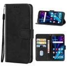 Leather Phone Case For TCL A3X(Black) - 1