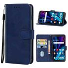 Leather Phone Case For TCL A3X(Blue) - 1