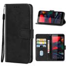 Leather Phone Case For Vodafone Smart E11(Black) - 1