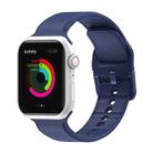 Silicone Watch Band For Apple Watch Ultra 49mm&Watch Ultra 2 49mm / Series 9&8&7 45mm / SE 3&SE 2&6&SE&5&4 44mm / 3&2&1 42mm(Midnight Blue) - 1