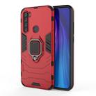 For Xiaomi Redmi Note 8T PC + TPU Shockproof Protective Case with Magnetic Ring Holder(Red) - 1