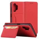For Samsung Galaxy A13 4G Strong Magnetism Liquid Feel Leather Phone Case(Red) - 1