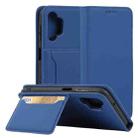 For Samsung Galaxy A13 4G Strong Magnetism Liquid Feel Leather Phone Case(Blue) - 1