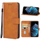 Leather Phone Case For OPPO K9x(Brown) - 1