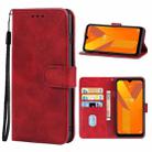 Leather Phone Case For Wiko Y62 Plus(Red) - 1