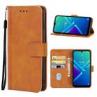 Leather Phone Case For Wiko Y82(Brown) - 1