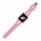 Silicone Integrated Watch Band For Apple Watch Series 8&7 41mm / SE 2&6&SE&5&4 40mm / 3&2&1 38mm(Pink) - 1