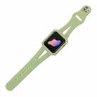 Silicone Integrated Watch Band For Apple Watch Series 8&7 45mm / SE 2&6&SE&5&4 44mm / 3&2&1 42mm(Grass Green) - 1