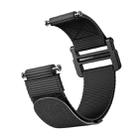 For Garmin Forerunner 735XT Hook And Loop Fastener Nylon Watch Band(Black) - 1