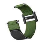 For Garmin Forerunner 735XT Hook And Loop Fastener Nylon Watch Band(Army Green) - 1