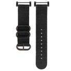 For Suunto CORE Three-ring Steel Buckle Nylon Watch Band(Black) - 1