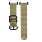 For Suunto CORE Three-ring Steel Buckle Nylon Watch Band(Khaki) - 1