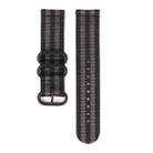 For Suunto 7 Three-ring Steel Buckle Nylon Watch Band(Black Grey) - 1