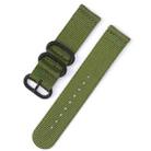 For Suunto 7 Three-ring Steel Buckle Nylon Watch Band(Army Green) - 2