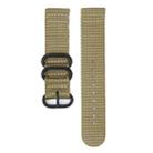 For Suunto 7 Three-ring Steel Buckle Nylon Watch Band(Khaki) - 1