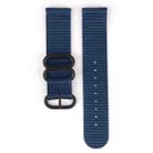 For Suunto 7 Three-ring Steel Buckle Nylon Watch Band(Midnight Blue) - 1