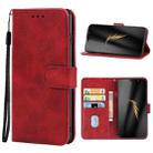 Leather Phone Case For AGM A9 / A9 JBL(Red) - 1