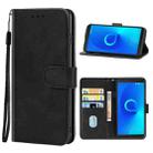 Leather Phone Case For Alcatel 3C(Black) - 1