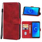 Leather Phone Case For Alcatel 3C(Red) - 1